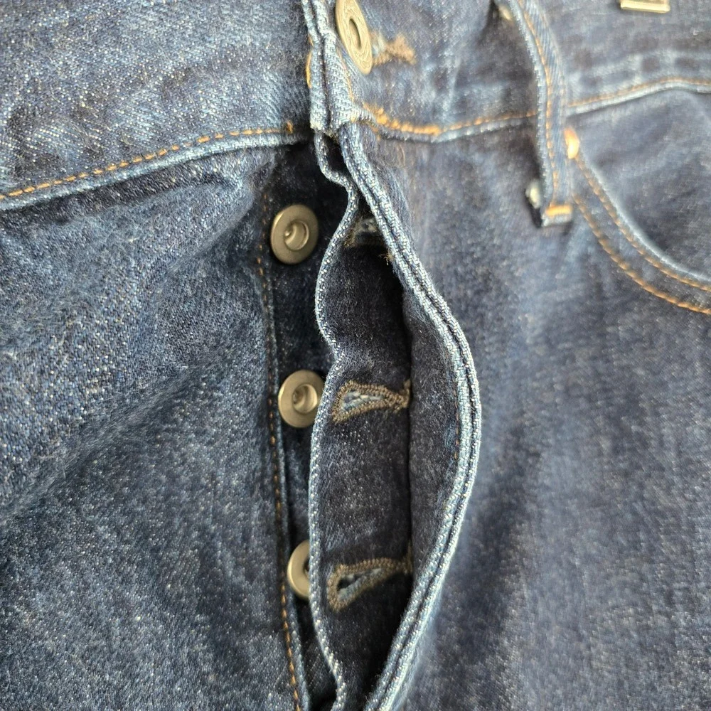 J.Crew Nihon Menpu Jeans Mens 36x34 Dark Wash Selvedge Japanese Denim